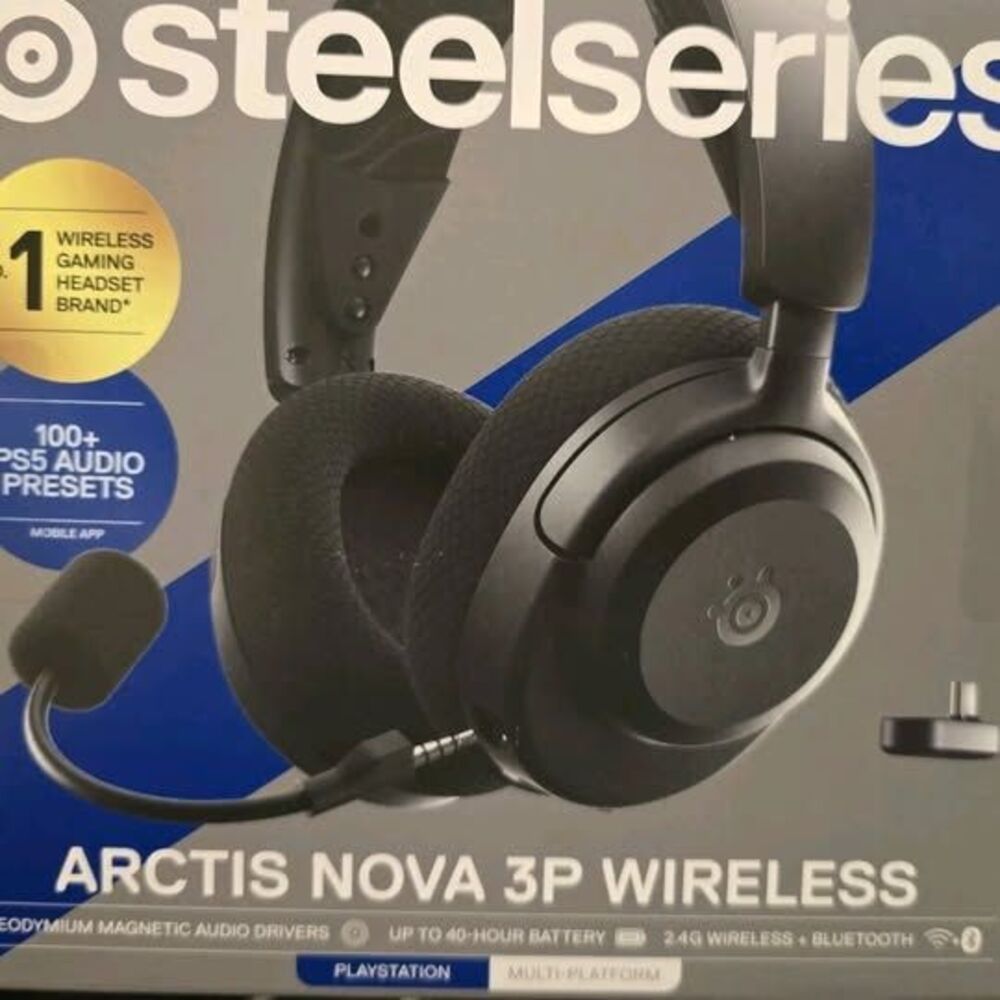 SteelSeries Arctis Nova 3P Wireless Gaming Headset PS5 PC Bluetooth NEW